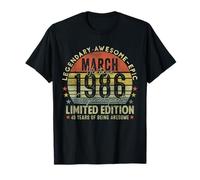 Mens 40th Birthday Legends March 1996 Vintage 40 Years Old Camiseta