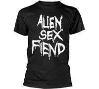 Men's Alien Sex Fiend Logo T Shirt Black(Large)