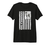 Mens American USA Flag 4th July Catahoula Leopard Dog Camiseta Premium