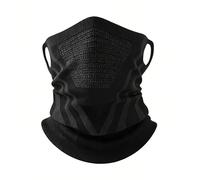 Men's and Women's Breathable Winter Motorcycle Neck Gaiter, 3D Knitted Fleece Motorcycle Neck Mask, Windproof Ski Balaclava Mask with Honeycomb Mesh and Ear Loops