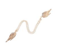 Men's Angel Wing Brooch with Chains Metal Lapel Pin Collar Accessories Elegant Formal Casual Wear Stylish Badge for Men and Women