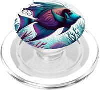 Mens Aquarium Enthusiast Aquarist Angel fish PopSockets PopGrip para MagSafe