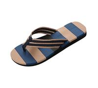 Mens Arch Support Flip Flops Yoga Mat Comfortable Thick Cushion Walking Thong Sandals Lightweight Slip On Summer Beach Slippers for Indoor Outdoor