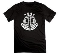 Men's ASAP Mob Logo ASAP Rocky Lord Unisex 100% Cotton Short-Sleeve T-Shirts Black XXXL