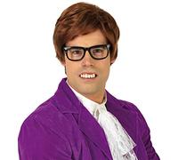 Mens Austin Powers 60's Gigolo Fancy Dress Wig (peluca)