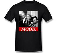 Men's Balck History Month Men's T-Shirts Cotton X Obama King Graphic Tees Shirts Black