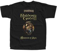 Men's Baldur's Gate II Shadows of Amn Computer Game T-Shirt Black Mens