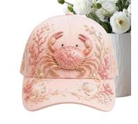 Men's Baseball Caps - Sea Animal Prints Embroidered Adjustable Headwear