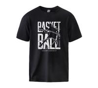 Men's Basketball Hard Print T-Shirt Soft Breathable Cotton Casual Cool Novelty Basic All-Match T-Shirt