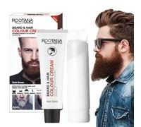 Mens Beard Dye - Coloring Shampoo for Men for Natural and Long Lasting Coverage | 60ML Cream Formula with Easy Application, Gentle Conditioning, Mustache and Beard Hair Coloring, Home Grooming, Salon