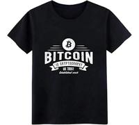 Men's Bitcoin t Shirt Create Cotton Outfit Sunlight Summer Style Kawaii Black XL