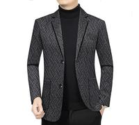Mens Black Suit Jacket Korean Style Slim Fit Blazers Two Button Versatile Business Formal Suit Coat(4XL)