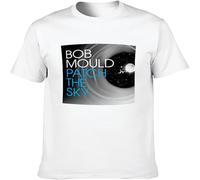 Men's Bob Mould Patch The Sky Vinyl CD Cover Cotton T Shirt White XXL