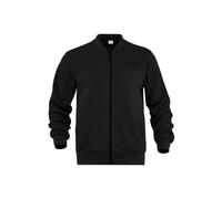 Mens Bomber Jacket Fleece Lined Full Zip Casual Outerwear for Fall Layering (Black,3XL)