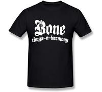 Men's Bone Thugs N Harmony Hip Hop T Shirt Deepheather T-Shirt Black 3XL