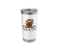 Mens Boys Bro Tiny Dinosaur Bruh Bearded Dragon Lover Vaso térmico de acero inoxidable de doble pared