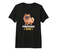 Mens Boys Funny Cool Sunglasses Pomeranian Dad Lover Camiseta Premium