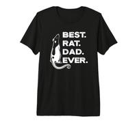 Mens Boys Kids Black & White Funny Best Rat Dad Lover Camiseta Premium