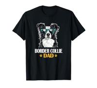 Mens Boys Kids Cool Sunglasses Border Collie Dad Lover Camiseta