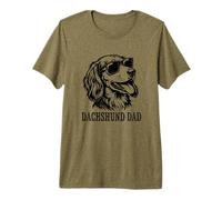 Mens Boys Kids Dog Owner Best Long Haired Dachshund Dad Camiseta Premium