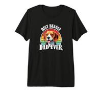 Mens Boys Kids Retro Sunset Vintage Best Beagle Dad Ever Camiseta Premium