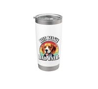 Mens Boys Kids Retro Sunset Vintage Best Beagle Dad Ever Vaso térmico de acero inoxidable de doble pared