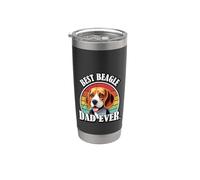 Mens Boys Kids Retro Sunset Vintage Best Beagle Dad Ever Vaso térmico de acero inoxidable de doble pared