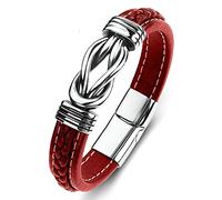 Men's Bracelet Charms, Surfer Bracelets Knot Bangle Men's Bracelet Stainless Steel with Magnetic Clasp