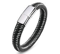 Men's Bracelet for Men, Bracelet Woven Bracelets Man Bracelet Stainless Steel with Magnetic Clasp