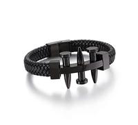 Men's Bracelet Personalised Bangle Family Punk Lion Head Men's Bracelet Bracelet Stainless Steel with Magnetic Clasp