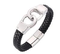 Men's Bracelet Wedding Bracelets Handcuffs Bangle Bracelet Stainless Steel with Magnetic Clasp Length 16.5 cm Men's Gifts, Faux, Without Zirconia