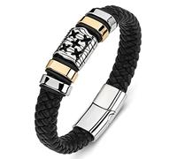 Men's Bracelet X Shape Punk Bracelets Black B Wrist Chain Stainless Steel with Magnetic Clasp Length 18.5 cm Gifts, Faux, Without Zirconia