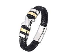 Men's Bracelets, Bracelets, Cool Lion's Head Men's Bracelet, Engraving Bracelet, Stainless Steel with Magnetic Clasp