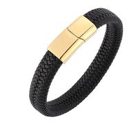 Men's Bracelets Cool Men's Bracelets Woven Bracelet Men's Personalised Bracelet Stainless Steel with Magnetic Clasp, Faux, Without Zirconia