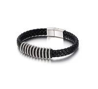 Men's Bracelets for Engraving, Stretch Bracelet Cross Bracelet Bracelet Stainless Steel with Safety Clasp Couple Gift