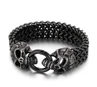 Men's Bracelets, Head Lion Head Skull Punk Stainless Steel Chain Bracelet Men