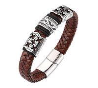 Men's Bracelets, Man Spades, Skull Charm Bracelet, Stainless Steel with Magnetic Clasp, Gifts