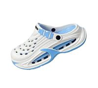 Men's Breathable and Comfortable Summer Clogs, Retro Style Platform Sneakers (Blue,40)