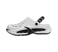 Men's Breathable and Comfortable Summer Clogs, Retro Style Platform Sneakers, Non-Slip Lightweight & Breathable Casual Walking Footwear (White,Size:38/39)