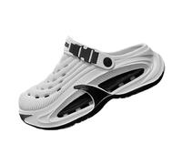 Men's Breathable and Comfortable Summer Clogs, Retro Style Platform Sneakers (White,38)