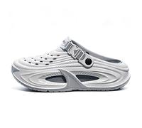 Men's Breathable & Comfortable Summer Clogs - Wide Fit Garden Shoes for Men, Lightweight Non-Slip Beach Clogs, Travel & Daily Wear (Grey,32 2/3)