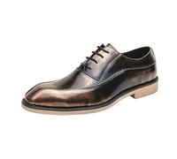 Mens Brogue Oxford Leather Dress Shoes Lace Up Formal Wedding Prom Casual Luxury Footwear(Brown,38 EU)