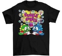 Men's Bubble Bobble T-Shirt Unisex Adult Cotton Funny Sizes NES Retro 90's 8-bit New Short-Sleeved Shirt Top T Shirt G2(Large)