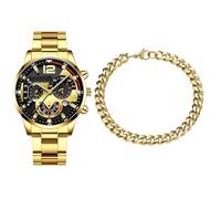 Mens Business Watches, Luxury Business Watches, Men Formal Accessories, Diseño sofisticado, Enhanced Functionality for Birthdays, Cumpleaños, Valentine's Day, dorado, Se référer au descriptif,