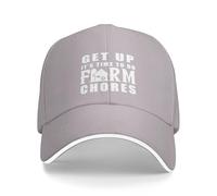 Mens Cap Get Up It's Time To Do Farm Chores with Buckle Sports Cap Baseball Hats For Walking Shopping Gym Unisex Gorra Beisbol Hombre Casuales Sombrero para Running Deporte Outdoor