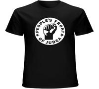 Men's Casual T Shirt People'S Front of Judea Inspired Life of Brian Cult Movie Film Mens Tees Black S
