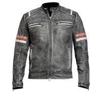 Mens Classic Biker Style Real Leather Jacket