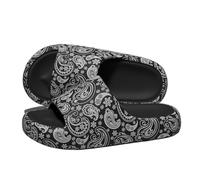 Men's Cloud Slides 2026 New Paisley Print Anti-Odor Thick Sole Slippers Non-Slip Shower Shoes Indoor Outdoor House Sandals Pillow Soft Footwear for Bathroom Home Beach