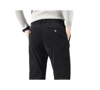 Men's Corduroy Casual Pants Business Solid Color Elastic Regular Fit Trousers Male Para Hombre(Black,Size 36)