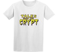 Men's Cotton Shirt Tales from The Crypt Inspired Vampire Zombies Horror Movie Fashion O Neck T-Shirt Style O Neck tee White XXL